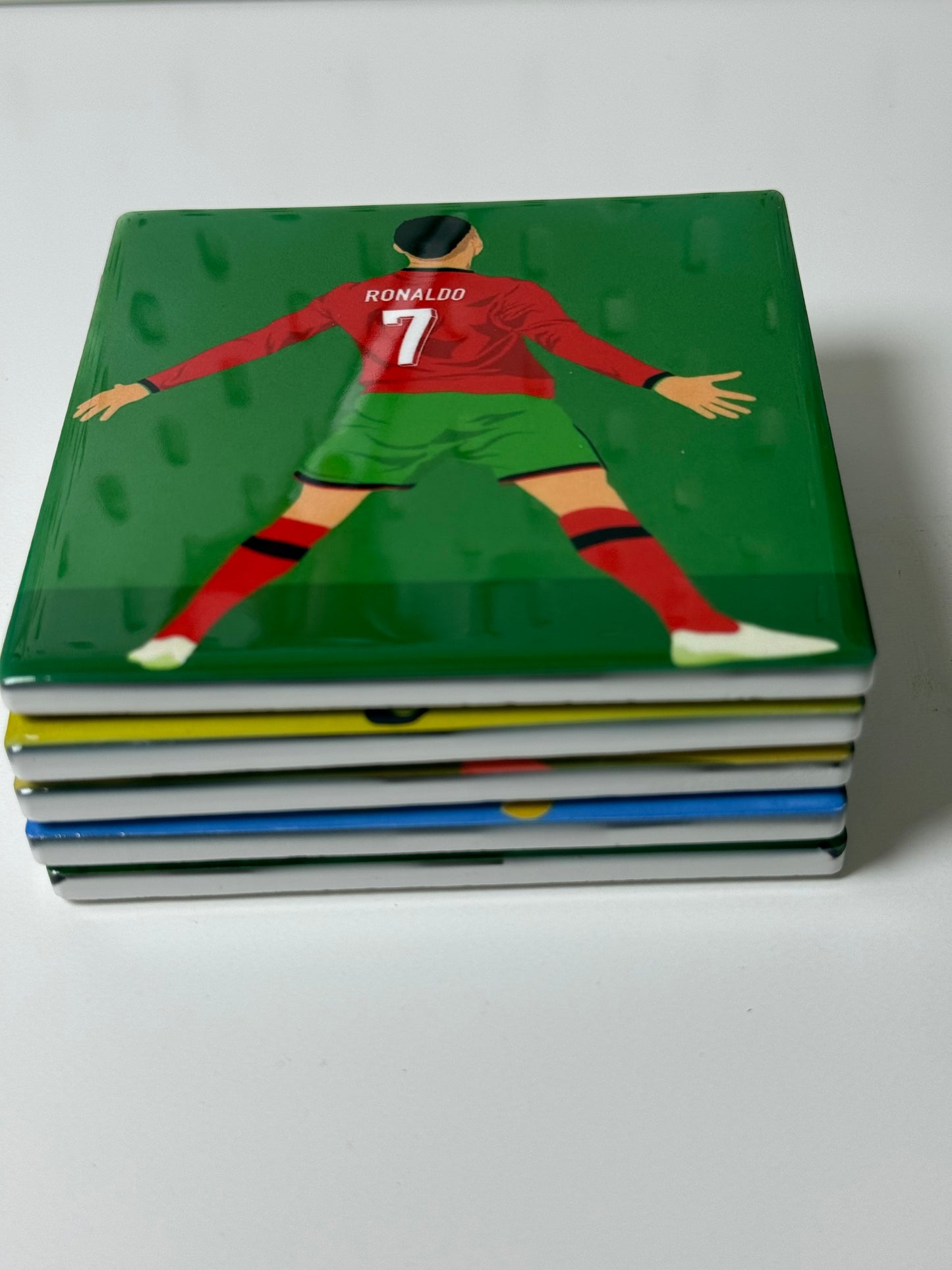 Soccer Legends & World Cup 2026 Ceramic Coaster Set – Set of 5