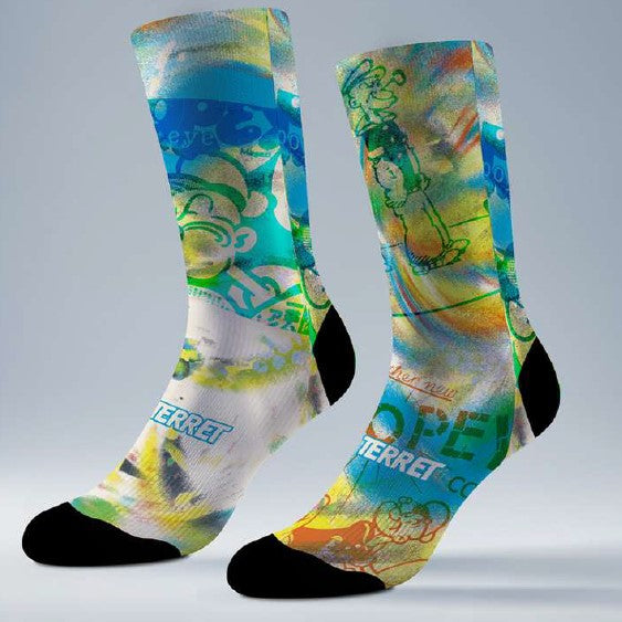 POPEYE TIE DYE - COMPRESSION SOCKS